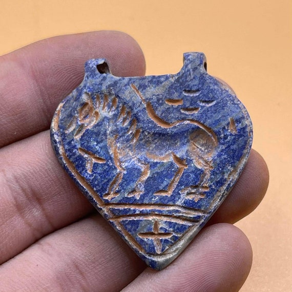 Rare Ancient Old Lapis Lazuli Stone Horse Animal … - image 2