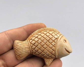 Stunning Authentic Ancient Old  Bactrain Stone Fish Animal Intaglio Beautiful Ancient Rare Figure Statue