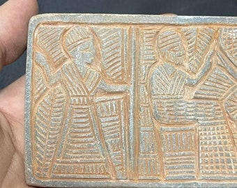 収集価値のある古代シュエムリア王神話の鳥の王の凹版タイルレリーフ