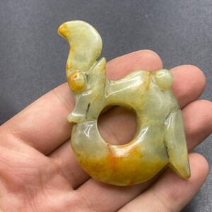Super Ancient Near Eastern Old Jade Stone Worshipper Statue Carved Figure
