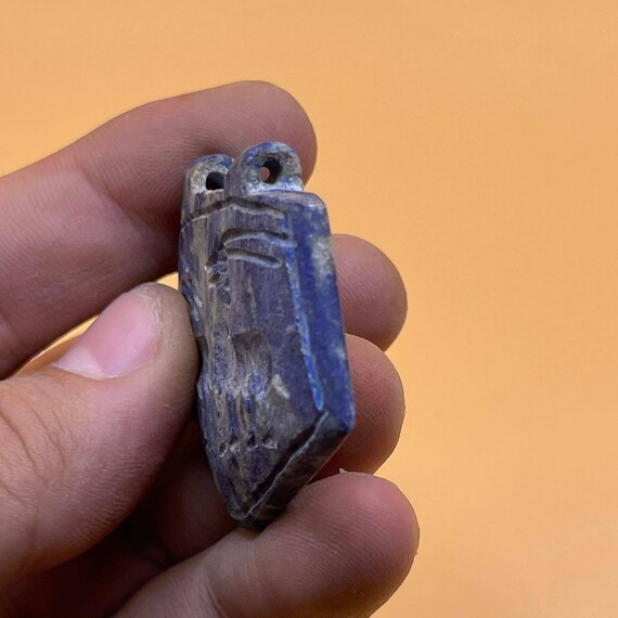 Lovely Ancient Old Lapis Lazuli Stone 2 Animal En… - image 4