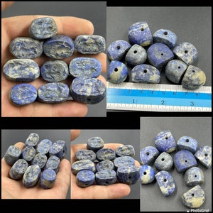 10 PIÈCES ! Antique Sassanian Ancient Lapis Lazuli Stone Animals Intaglio Beautiful Rare Seal Stamp Beads