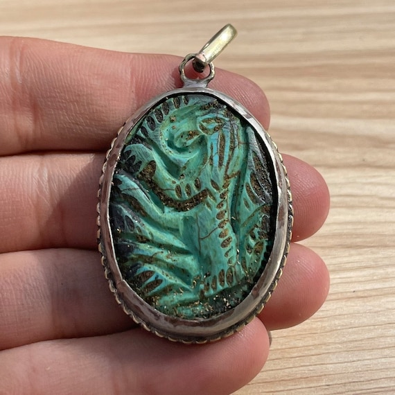 Unique Ancient Near Eastern Old Turquoise Stone B… - image 1