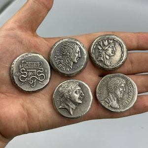 Ancient Greek Empire Silver Coins: Third Century Lot of 5