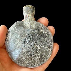 Circa 200-300AD Rare Ancient Iridescent Old Roman Glass Unique Water Drinking Bottle Found In Afghanistan Balkh