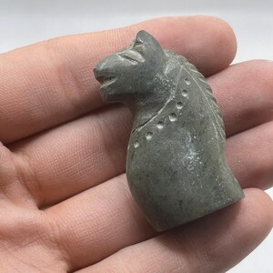 Amazing Near Eastern Ancient Stone Animal Head Figure
