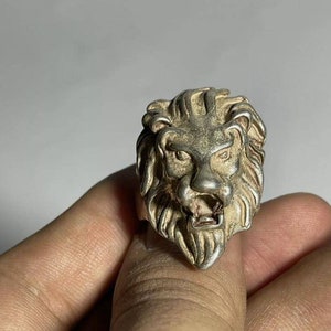 Vintage Bronze Tiger Head Ring: Rare Ancient Design