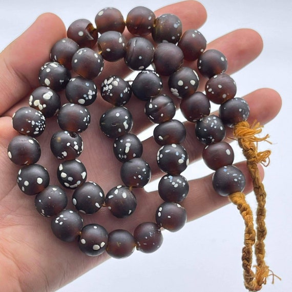 Beautiful Antique African Glass Beads Necklace Au… - image 3