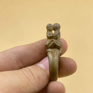 Antique Roman Bronze Ring: Buddha Design, Rare Find