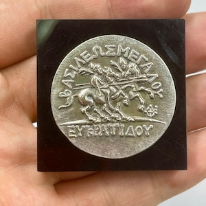 Antique Ancient Greek Old Bronze Uniqe Rare Coin in Fine Condition