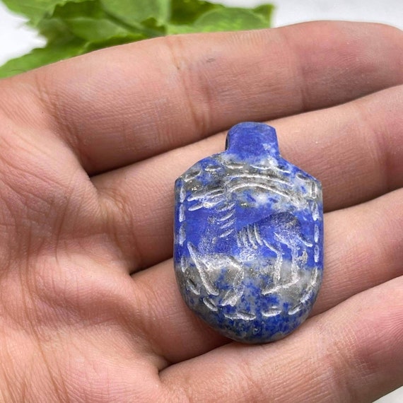 Rare Ancient Sassanian Old Lapis Lazuli Stone Ani… - image 4