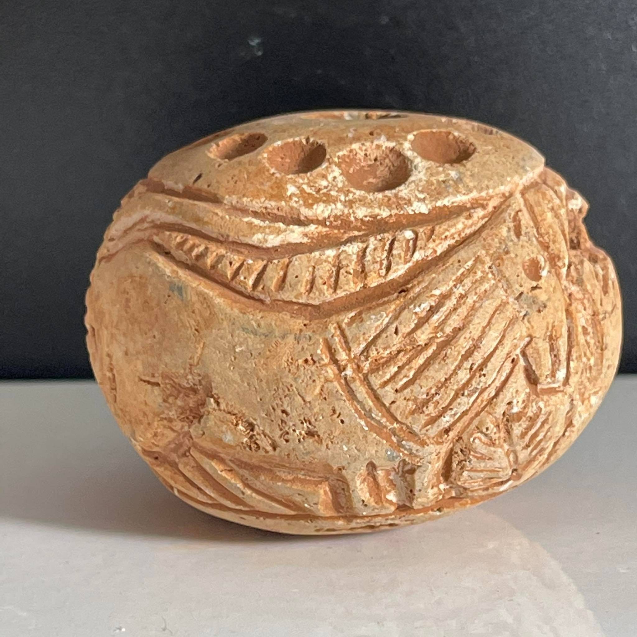Rare Sumerian Engraved Stone Ball Bead: Mesopotamia Artifact - Etsy