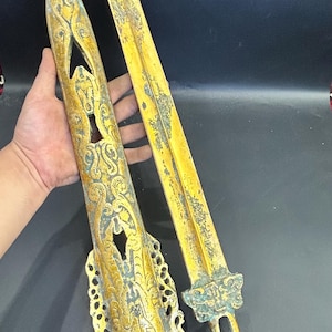 Superb Unique Ancient Wonderful Bronze Excellent Big Sword With Rare Cover Great Antiques Collection