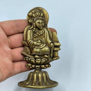 Amazing Antique Near Eastern Vintage Old Bronze Queen Sitting Rare Unique Statue