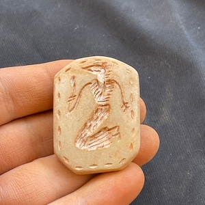 Splendide incisioni incredibili su pietra antica del Vicino Oriente, raro, meraviglioso, adorabile timbro con sigillo, amuleto