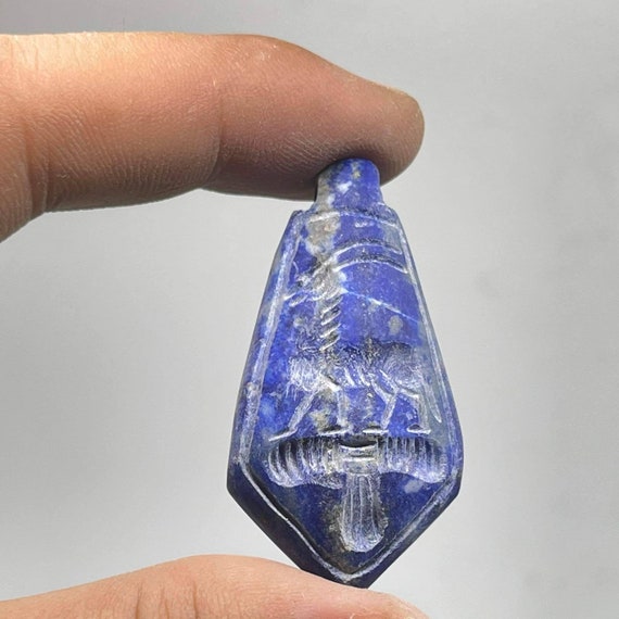 Sassanian Ancient Old Lapis Lazuli Stone Animal I… - image 3