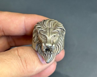 Vintage Tibetan Bronze Lion Ring