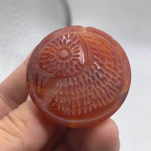 Ancient Roman Carnelian Intaglio: Bird Amulet Seal Stamp Bead