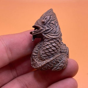 Stunning Antique Old Near Eastern Bronze Dragon Unique Excellent Rare Ring