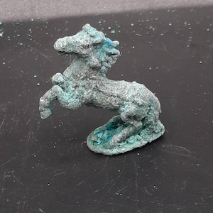 Superb Ancient Near Eastern Bronze Horse Animal Statue Carved