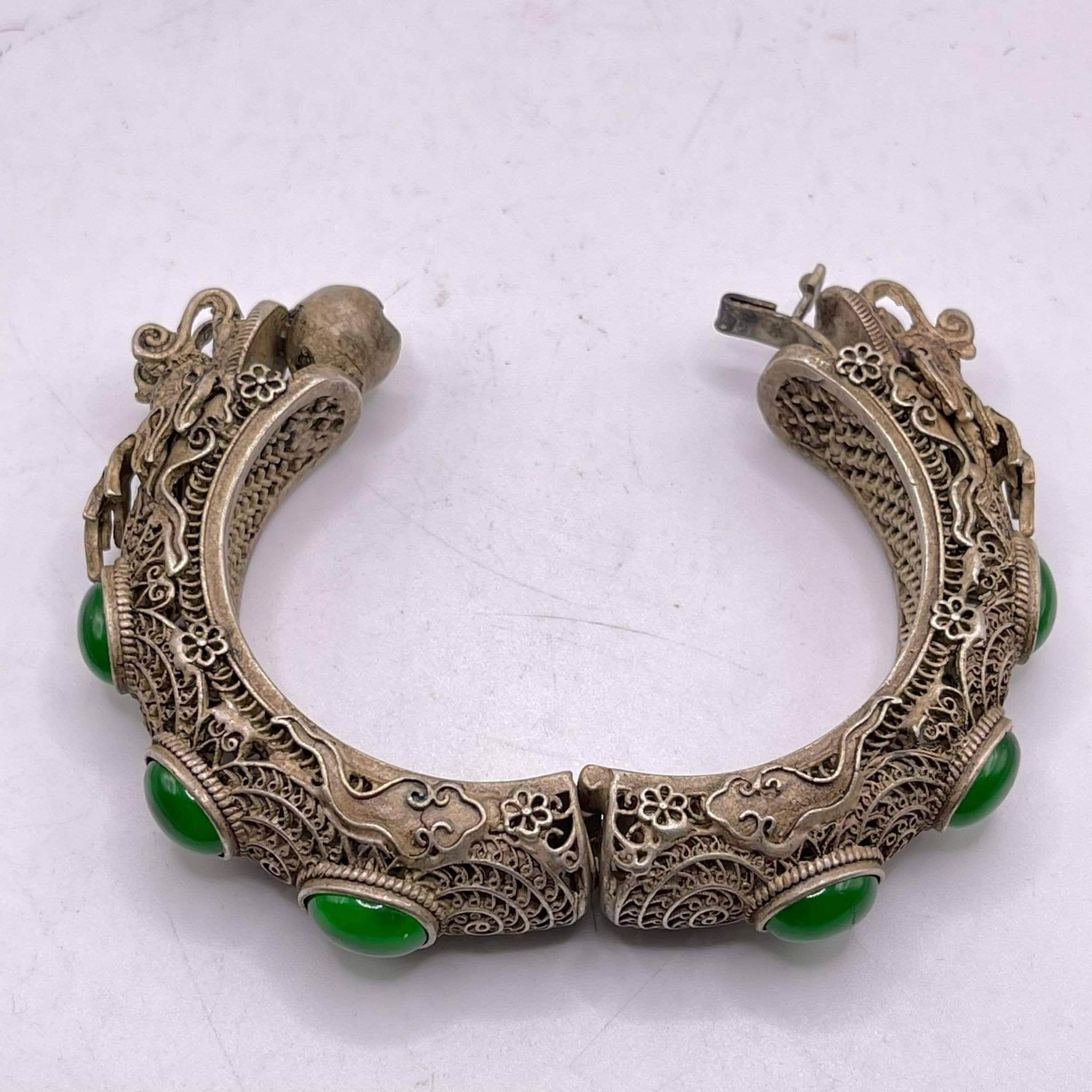 Authentic Ancient Old Bronze Tibetan Old Unique Bangle Bracelet
