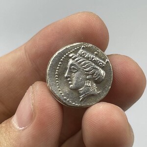 Lovely Ancient Roman Empire Imperial Bronze Coated Coin In Excellent Condition
