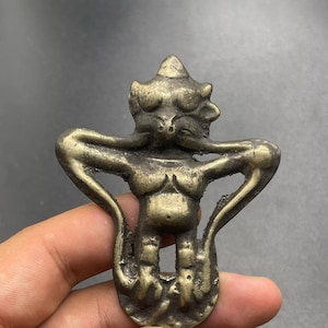 Genuine Ancient Near Eastern Bronze Mythical Beast Lovely Unique Rare Pendent
