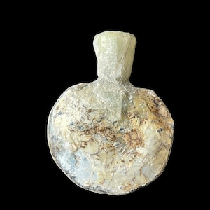 Ancient Iridescent Old Roman Glass Unique Water Drinking Bottle Found In Afghanistan Balkh Circa 200-300AD