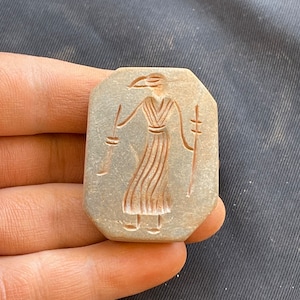Bellissima pietra antica del Vicino Oriente, eccellenti incisioni, raro, meraviglioso, adorabile timbro con sigillo, amuleto