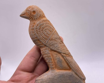 Afghanistan Authentic Ancient Old Bactrain Stone Bird Animal Intaglio Beautiful Ancient Figure