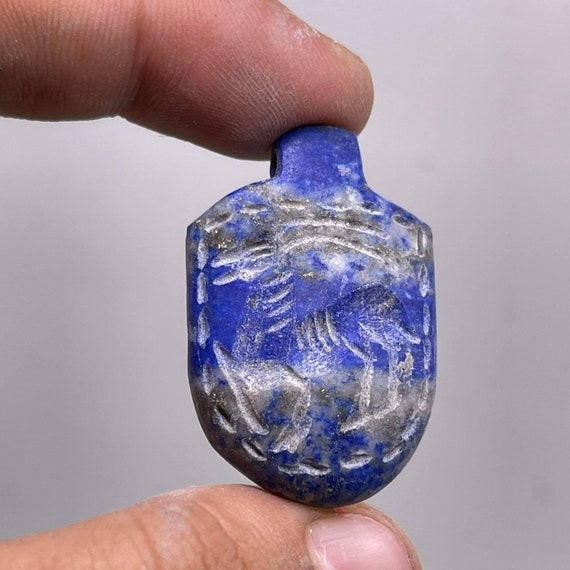 Rare Ancient Sassanian Old Lapis Lazuli Stone Ani… - image 1