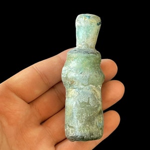 Circa 200-300AD Ancient Iridescent Old Roman Glass Unique Bottle Found In Afghanistan Balkh