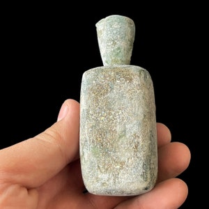 Circa 200-300AD Rare Ancient Iridescent Old Roman Glass Unique Bottle Found In Afghanistan Balkh