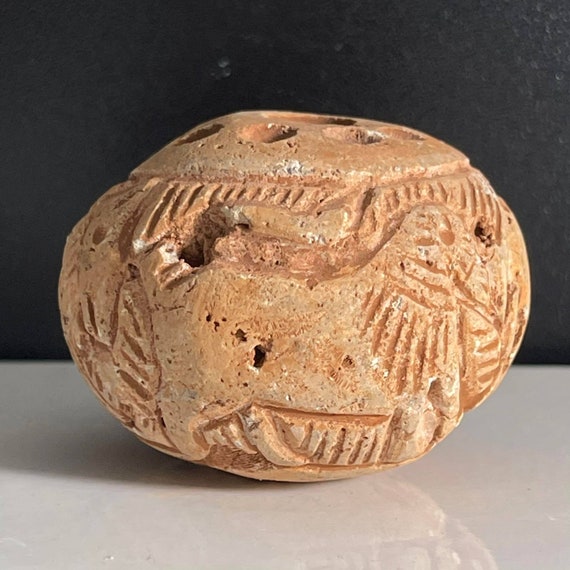 Rare Sumerian Engraved Stone Ball Bead: Mesopotamia Artifact - Etsy