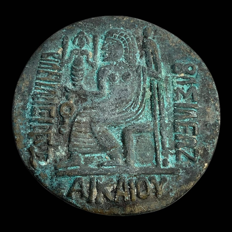 Bactrian Greek Bronze Coin: Ancient Rare Find - Etsy