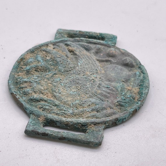 Spectacular Ancient Old Roman Bronze Buckle Depic… - image 7