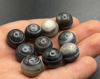 Lot 10 PCS Ancient Indo Tiebtan Eye Banded Sulaimani Agate Beads Rare Unique Jewelry Making Beads