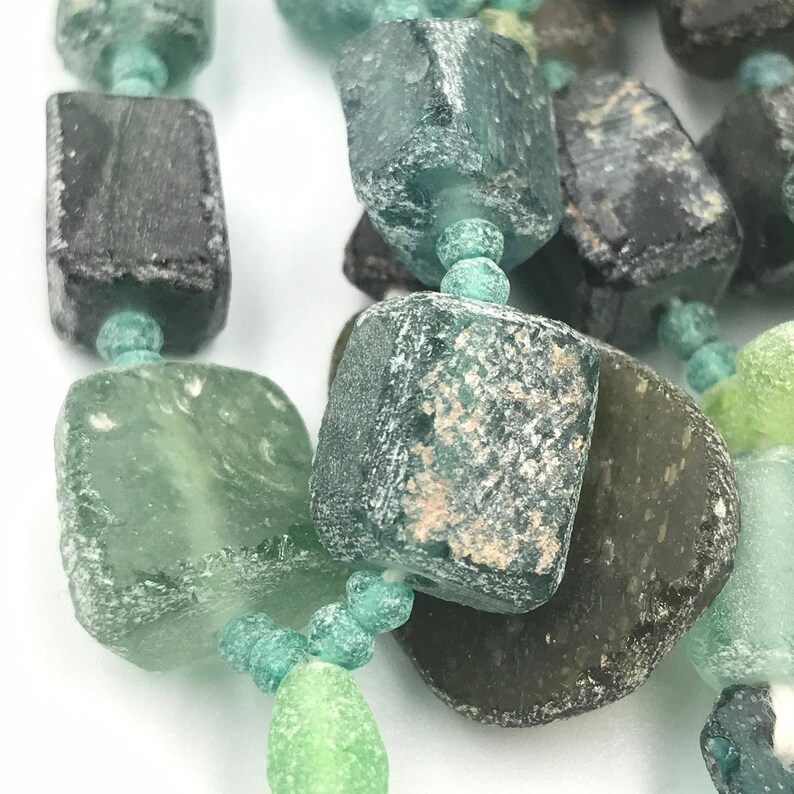 Sale 5 Strands 2000 years Old Ancient Roman glass Original Glass Rare Beads Strand Necklace From Afghanistan For making ancient jewelry