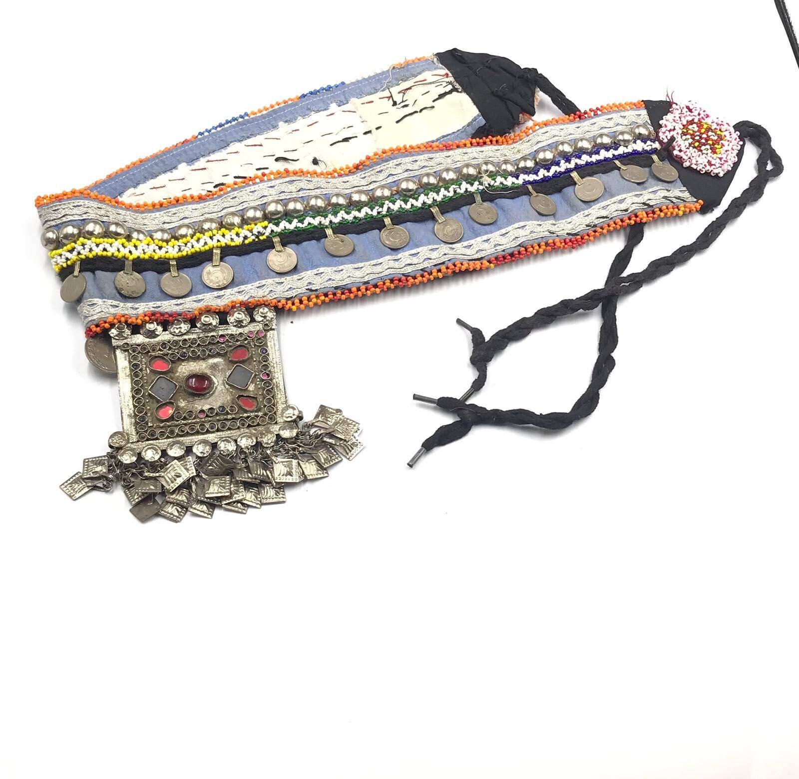 Beautiful Afghan Handmade Tribal Belly Dance Belt Old Coins 