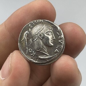 Lovely Ancient Roman Empire Imperial Bronze Coated Coin In Excellent Condition
