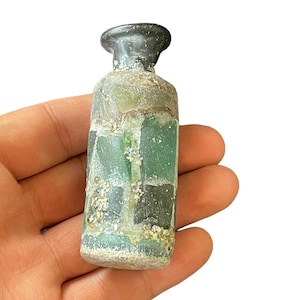 Ancient Iridescent Roman Glass Bottle - Balkh Afghanistan (200-300AD)