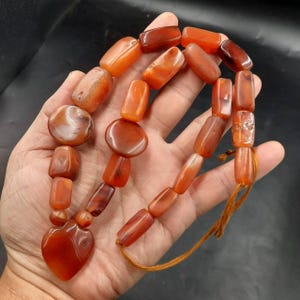 Ancient Roman Carnelian Agate Bead Necklace
