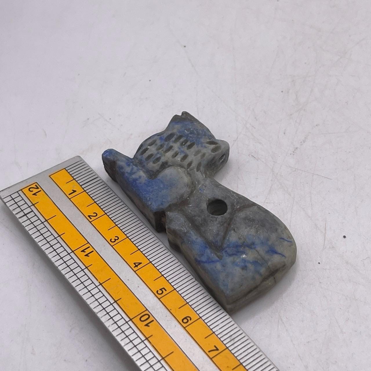 驚くべき近東の古代ラピスラズリ石の動物像珍しいフィギュア