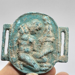 Ancient Old Roman Bronze Buckle Depicting 2 Ladies Figures,Ancient Bronze Buckle,Antique Piece,Collectable piece