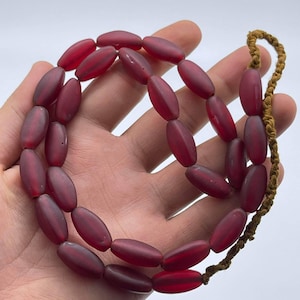Beautiful Vintage Old African Glass Beads Rare Necklace Great Antique Collections