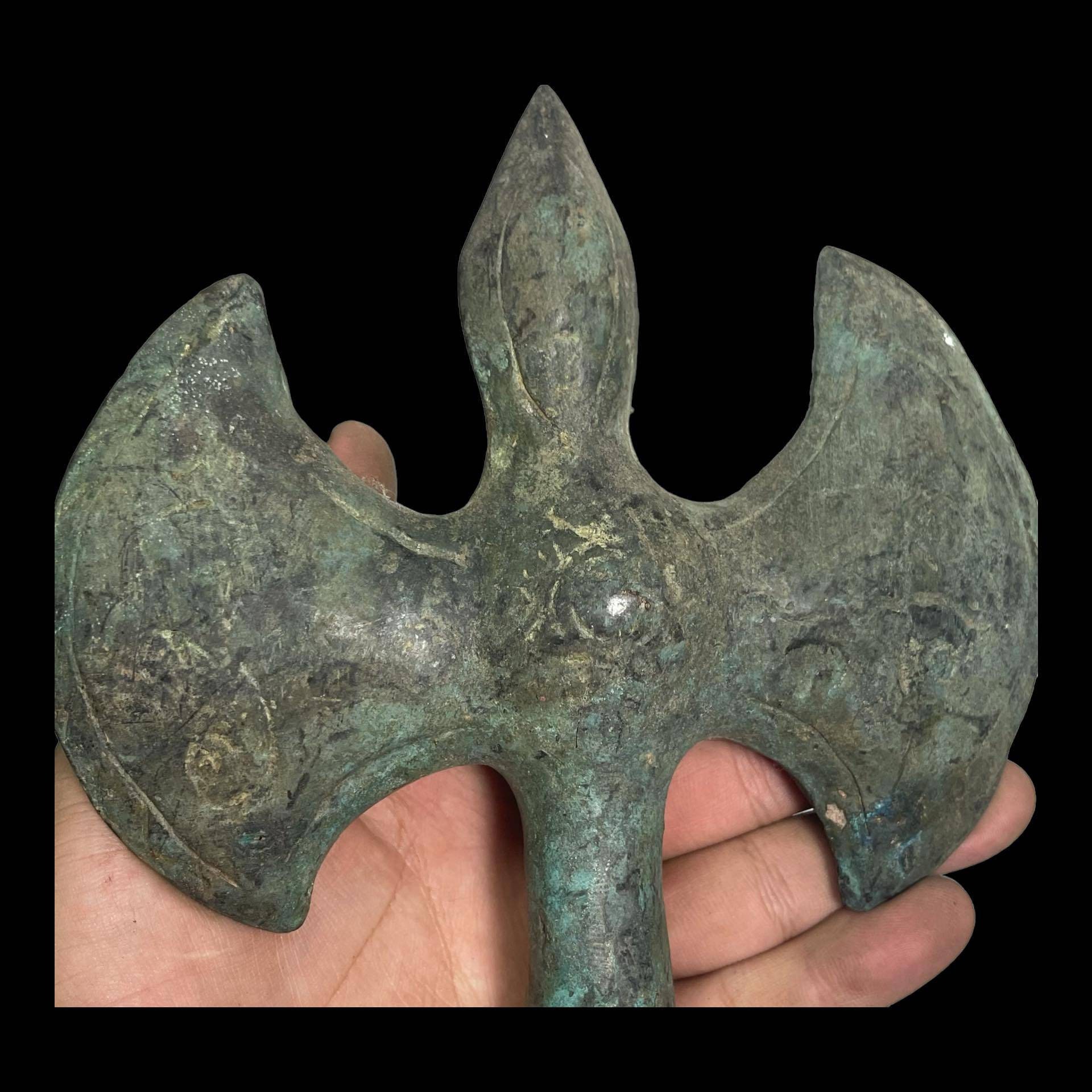Ancient Roman Bronze Axe: Rare Artifact - Etsy