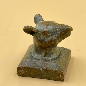Beautiful Ancient Old Roman Bronze Animal Statue Carved Rare Unique Seal Stamp