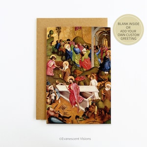 Carte d'art Pâques Résurrection Renaissance, carte religieuse, personnalisée ou vierge, seule ou en paquet, Jésus, Christ, maître de l'art de Schöppingen