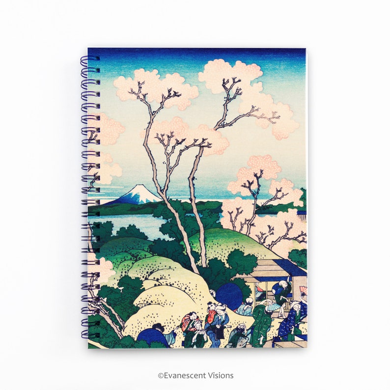Japanese Art Spiral Notebook With Ruled or Graph Paper Etsy