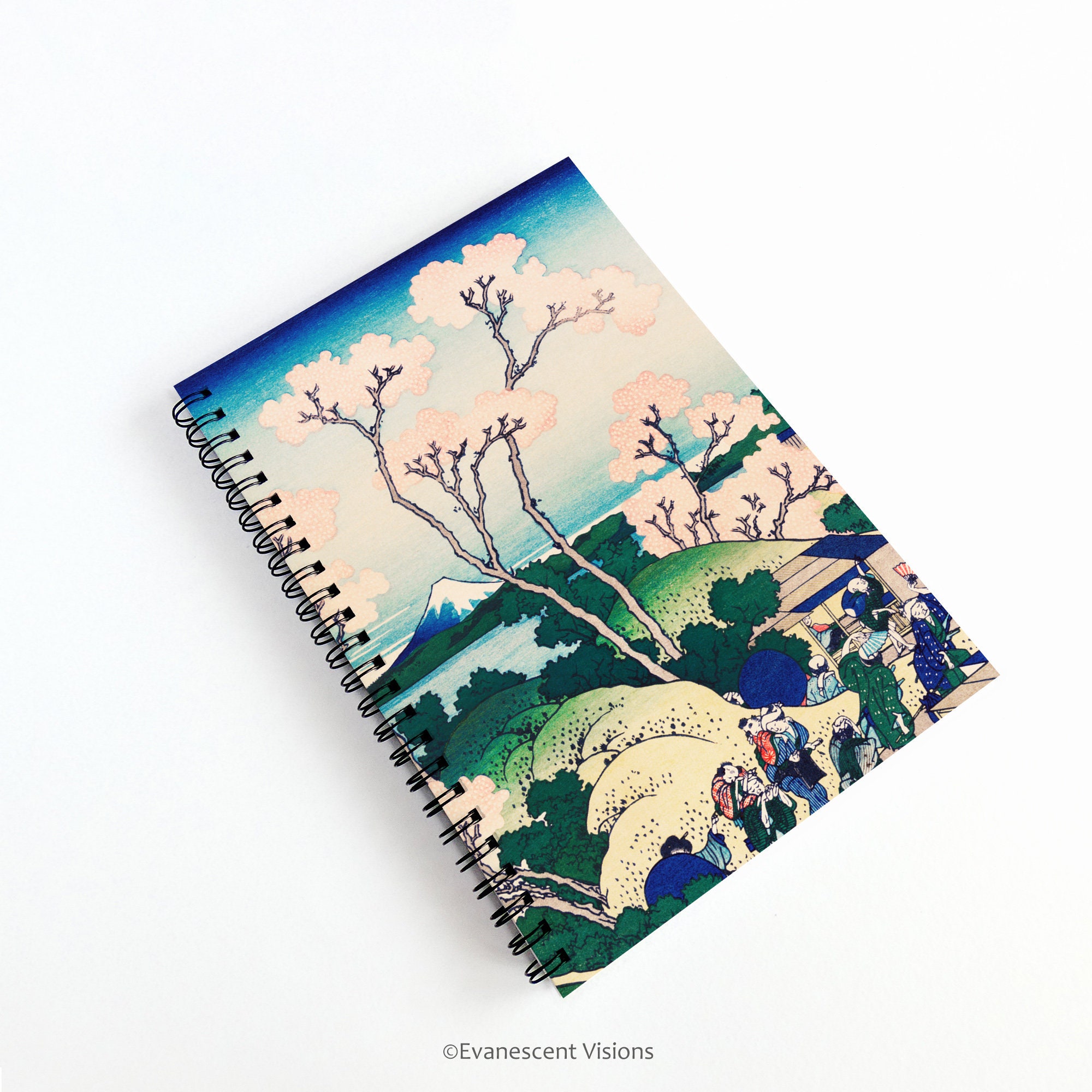 Japanese Art Spiral Notebook With Ruled or Graph Paper Etsy UK